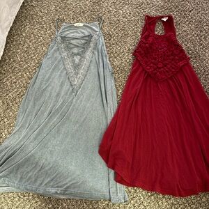 EUC women large set of 2 three bird nest long tanks